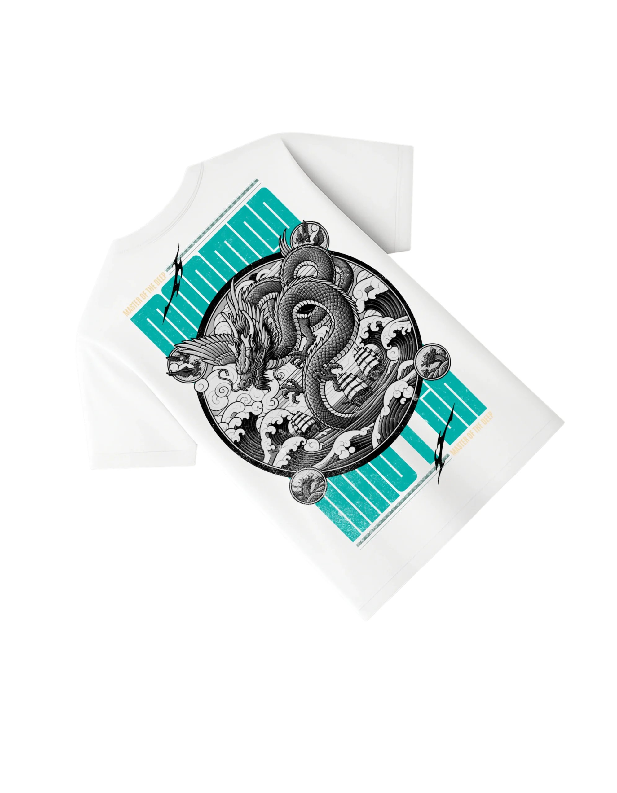 Oversized White T-Shirt – Master of the Deep Print