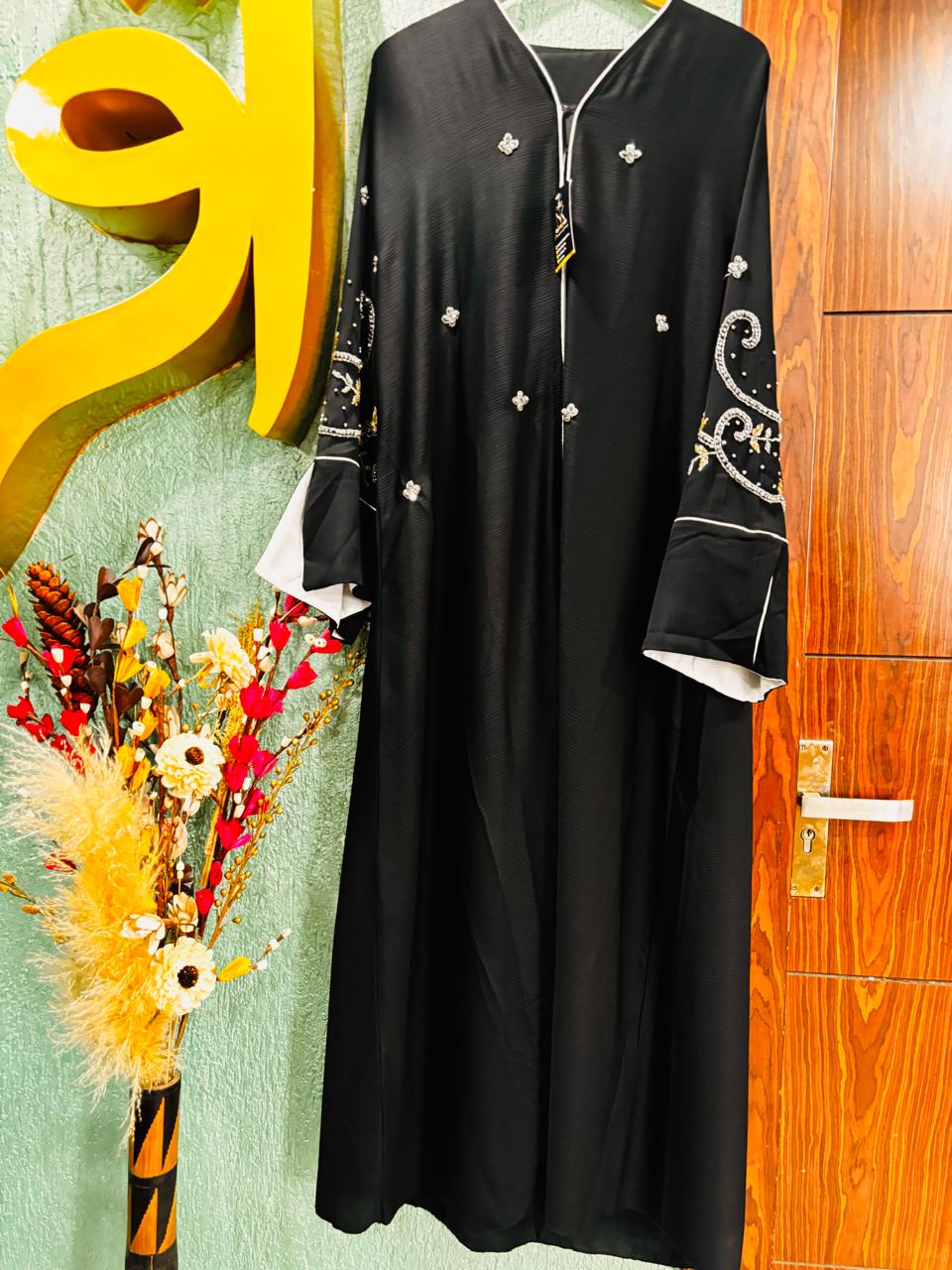 Pearl Work Designer Abaya