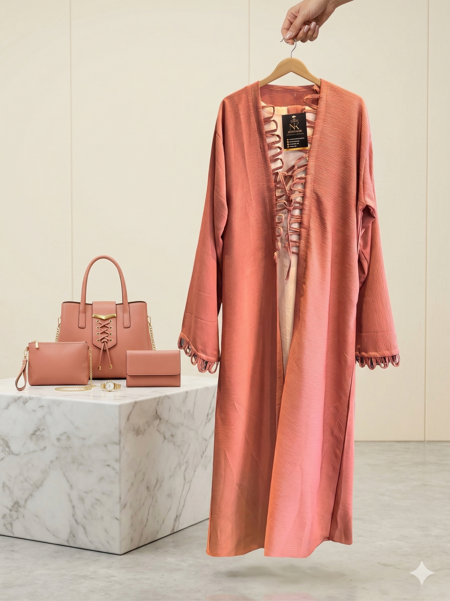 Premium Peach Modest Dress